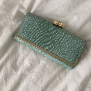 Charlotte Russe faux snakeskin wallet/clutch